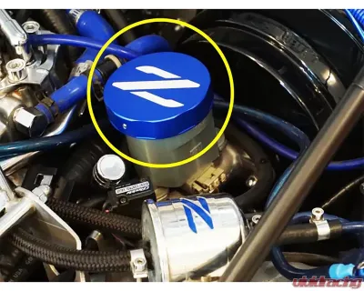 ZSPEC Design Black Billet Aluminum Reservoir Cap Cover Set w/ Z Logo Nissan Z32 300ZX 1990-1996 - 00843612104793