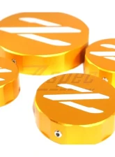 ZSPEC Design Orange-Gold Billet Aluminum Reservoir Cap Cover Set w/ Z Logo Nissan Z32 300ZX 1990-1996                                     - 00843612104779 - Image 5