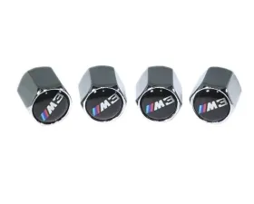 ZSPEC Design Chrome BMW M3 Style Valve Stem Tire Caps