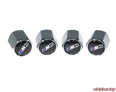 ZSPEC Design Chrome BMW M3 Style Valve Stem Tire Caps - 00843612105530