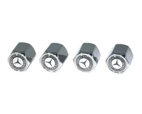 ZSPEC Design Chrome Mercedes Style Valve Stem Tire Caps