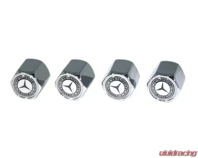 ZSPEC Design Chrome Mercedes Style Valve Stem Tire Caps - 00843612105622