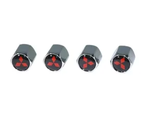 ZSPEC Design Chrome Mitsubishi Style Valve Stem Tire Caps