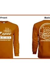 ZSPEC Design Burnt Orange Long-Sleev Cotton T-Shirt                                     - 00843612106117 - Image 2