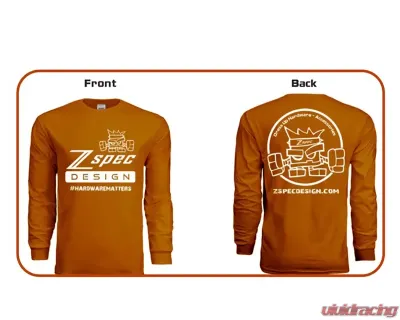 ZSPEC Design Burnt Orange Long-Sleev Cotton T-Shirt - 00843612106117