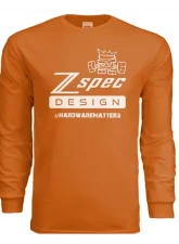 ZSPEC Design Burnt Orange Long-Sleev Cotton T-Shirt                                     - 00843612106117 - Image 3