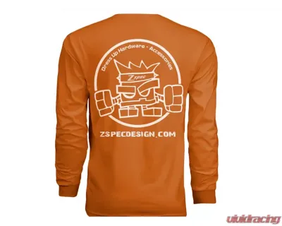 ZSPEC Design Burnt Orange Long-Sleev Cotton T-Shirt - 00843612106117