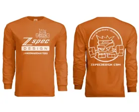 ZSPEC Design Burnt Orange Long-Sleev Cotton T-Shirt