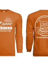 ZSPEC Design Burnt Orange Long-Sleev Cotton T-Shirt                                     - 00843612106117 - Image 4