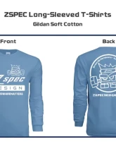 ZSPEC Design Light Blue Long-Sleeve Cotton T-Shirt                                     - 00843612106148 - Image 2