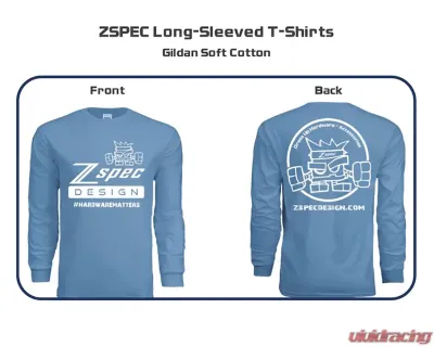 ZSPEC Design Light Blue Long-Sleeve Cotton T-Shirt - 00843612106148