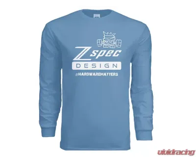 ZSPEC Design Light Blue Long-Sleeve Cotton T-Shirt - 00843612106148