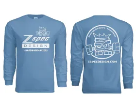 ZSPEC Design Light Blue Long-Sleeve Cotton T-Shirt