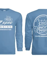 ZSPEC Design Light Blue Long-Sleeve Cotton T-Shirt                                     - 00843612106148 - Image 4