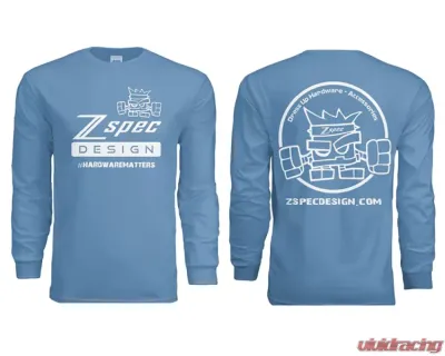 ZSPEC Design Light Blue Long-Sleeve Cotton T-Shirt - 00843612106148