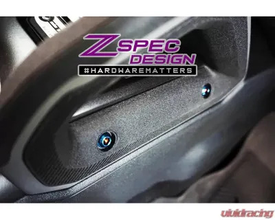 ZSPEC Design Black Titanium & Billet Stage 3 Dress-Up Bolts Fastener Kit w/ Red Washers Ford Bronco 2.7L 2021+ - 00843612106506