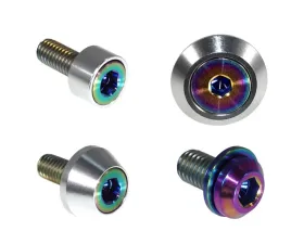 ZSPEC Design Burned Titanium & Billet Interior Dress-Up Bolts Fastener Kit w/ Silver Washers Ford Bronco 2.7L 2021+