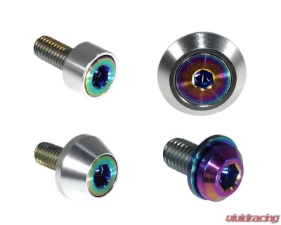 ZSPEC Design Burned Titanium & Billet Interior Dress-Up Bolts Fastener Kit w/ Silver Washers Ford Bronco 2.7L 2021+ - 00843612120465