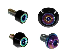 ZSPEC Design Burned Titanium & Billet Interior Dress-Up Bolts Fastener Kit w/ Black Washers Ford Bronco 2.7L 2021+