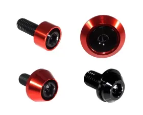 ZSPEC Design Black Titanium & Billet Interior Dress-Up Bolts Fastener Kit w/ Red Washers Ford Bronco 2.7L 2021+