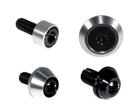 ZSPEC Design Black Titanium & Billet Interior Dress-Up Bolts Fastener Kit w/ Silver Washers Ford Bronco 2.7L 2021+