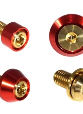 ZSPEC Design Gold Titanium & Billet Interior Dress-Up Bolts Fastener Kit w/ Red Washers Ford Bronco 2.7L 2021+                                     - 00843612120410 - Image 12