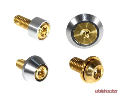 ZSPEC Design Gold Titanium & Billet Interior Dress-Up Bolts Fastener Kit w/ Silver Washers Ford Bronco 2.7L 2021+ - 00843612120472