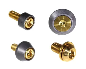 ZSPEC Design Gold Titanium & Billet Interior Dress-Up Bolts Fastener Kit w/ Gunmetal Washers Ford Bronco 2.7L 2021+