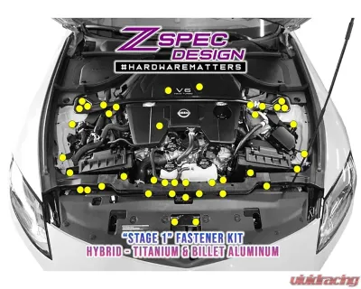 Zspec Design Burned Titanium Stage 1 Dress-Up Bolts Kit for