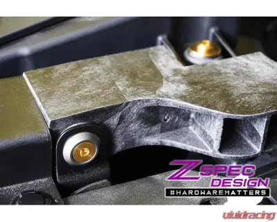 ZSPEC Design Gold Titanium & Billet Stage 1 Dress-Up Bolts Hardware Kit w/ Red Washers Nissan Z RZ34 2023-2024 - 00843612109309