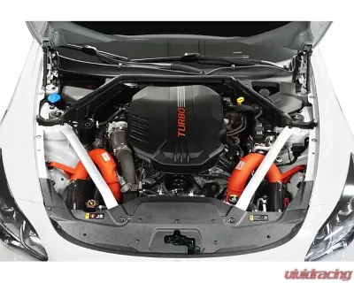 ZSPEC Design Red Titanium & Billet Stage 3 Dress-Up Bolts Fastener Kit w/ Gunmetal Washers Kia Stinger GT 2018+ - 00843612109187