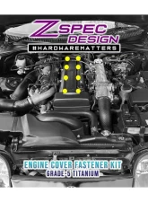 ZSPEC Design Silver Titanium Engine Cover Fastener Kit Toyota Supra MK4 1993-2002                                     - 00843612112828 - Image 2