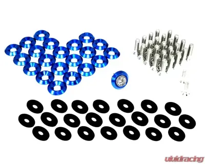 ZSPEC Design Bright White Stainless & Billet Fenders/Top-Of-Bumper/Headlights Fasteners Mitsubishi Lancer Evo X 2007-2013 - 00843612112767