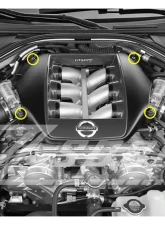 ZSPEC Design Gloss Red Stainless & Billet Plenum Cover Fasteners Nissan Skyline GT-R | GTR R35 2007-2016                                     - 00843612113283 - Image 3