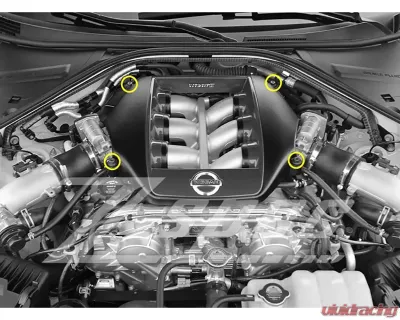 ZSPEC Design Gloss Red Stainless & Billet Plenum Cover Fasteners Nissan Skyline GT-R | GTR R35 2007-2016 - 00843612113283