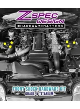 ZSPEC Design Black Titanium Front Shocks Fastener Kit Toyota Supra MK4 1993-2002                                     - 00843612116604 - Image 2
