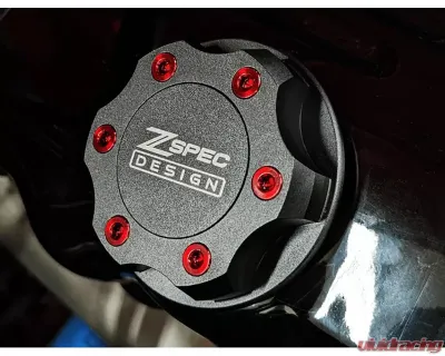 ZSPEC Design Billet Oil Filler Black Cap w/ Burned Titanium Accent Nissan | Infiniti | Datsun - 00843612114983