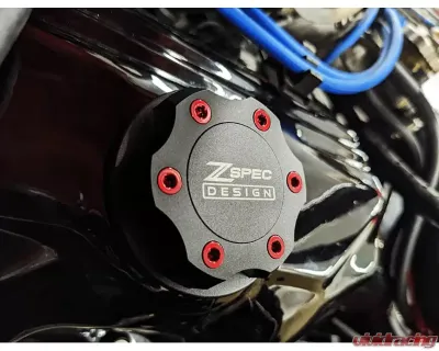 ZSPEC Design Billet Oil Filler Black Cap w/ Burned Titanium Accent Nissan | Infiniti | Datsun - 00843612114983