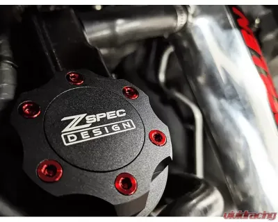 ZSPEC Design Billet Oil Filler Black Cap w/ Burned Titanium Accent Nissan | Infiniti | Datsun - 00843612114983