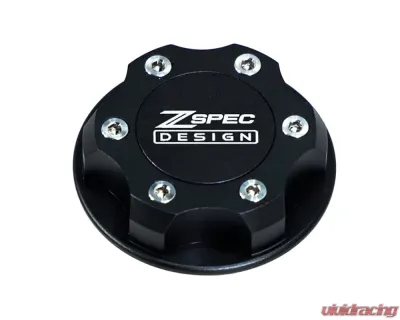 ZSPEC Design Billet Oil Filler Black Cap w/ Silver Titanium Accent Nissan | Infiniti | Datsun - 00843612115027