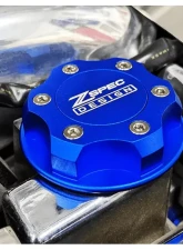 ZSPEC Design Billet Oil Filler Blue Cap w/ Burned Titanium Accents Nissan | Infiniti | Datsun                                     - 00843612115287 - Image 3