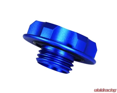 ZSPEC Design Billet Oil Filler Blue Cap w/ Burned Titanium Accents Nissan | Infiniti | Datsun - 00843612115287