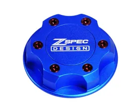 ZSPEC Design Billet Oil Filler Blue Cap w/ Red Titanium Accents Nissan | Infiniti | Datsun
