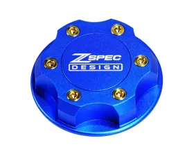ZSPEC Design Billet Oil Filler Blue Cap w/ Gold Titanium Accents Nissan | Infiniti | Datsun