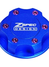ZSPEC Design Billet Oil Filler Blue Cap w/ Purple Titanium Accents Nissan | Infiniti | Datsun                                     - 00843612115348 - Image 6