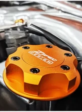 ZSPEC Design Billet Oil Filler Orange-Gold Cap w/ Purple Titanium Accents Nissan | Infiniti | Datsun                                     - 00843612115416 - Image 2