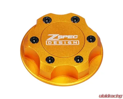 ZSPEC Design Billet Oil Filler Orange-Gold Cap w/ Black Titanium Accents Nissan | Infiniti | Datsun - 00843612115362