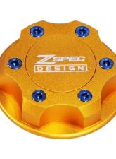 ZSPEC Design Billet Oil Filler Orange-Gold Cap w/ Blue Titanium Accents Nissan | Infiniti | Datsun                                     - 00843612115379 - Image 7