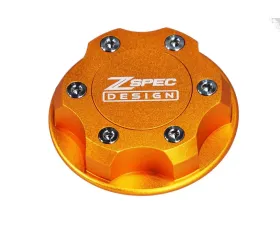 ZSPEC Design Billet Oil Filler Orange-Gold Cap w/ Silver Titanium Accents Nissan | Infiniti | Datsun