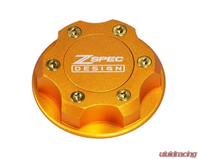 ZSPEC Design Billet Oil Filler Orange-Gold Cap w/ Gold Titanium Accents Nissan | Infiniti | Datsun - 00843612115409